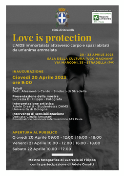 Locandina mostra Love is Protection